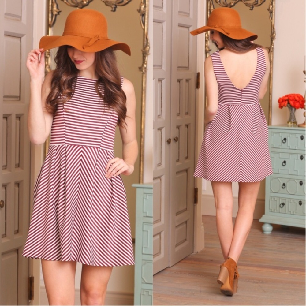 NWT Cute Striped skater dress - Picture 3 of 8